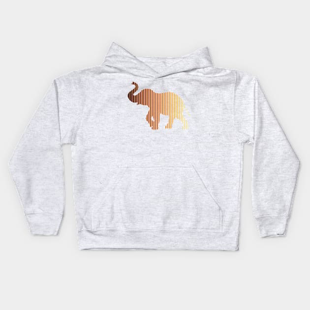 Elephant Multi-color Animal Gradient Kids Hoodie by shultcreative